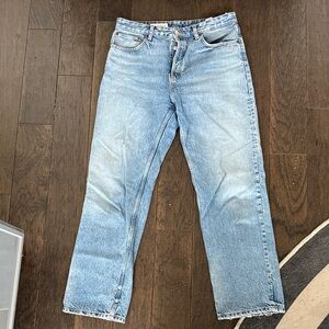 Zara Light Blue Straight Jeans